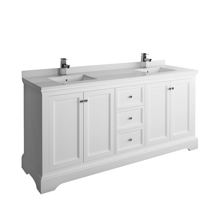 Fresca Windsor 72" Double Bathroom Vanity Set & Reviews Wayfair